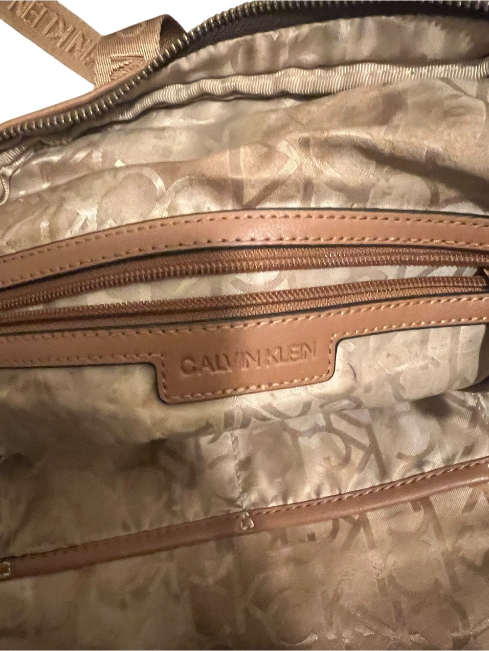 Calvin Klein CK Monogram Mini Backpack Brown - Picture 4 of 6